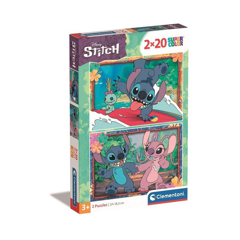 Puzzle Stitch 2x20 pieces, Pour enfants a partir de 3 ans, Theme dessi Puzzle Stitch 2x20 pieces, Pour enfants a partir de 3 ans, Theme dessi