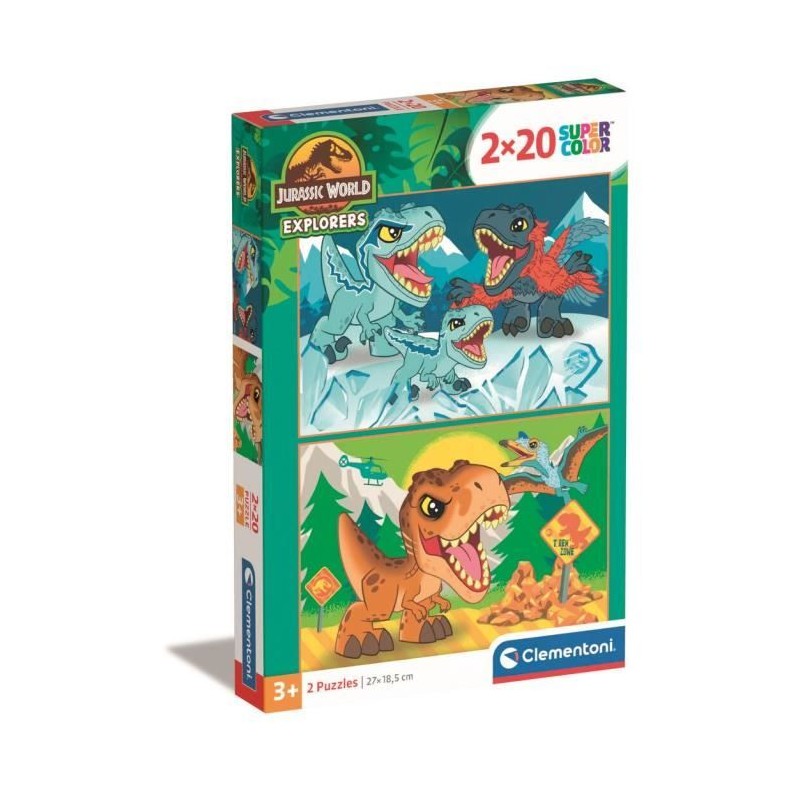 Clementoni jigsaw puzzle super color jurassic world, 2x20st. Clementoni jigsaw puzzle super color jurassic world, 2x20st.