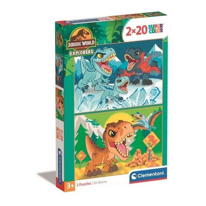 Clementoni jigsaw puzzle super color jurassic world, 2x20st. Clementoni jigsaw puzzle super color jurassic world, 2x20st.