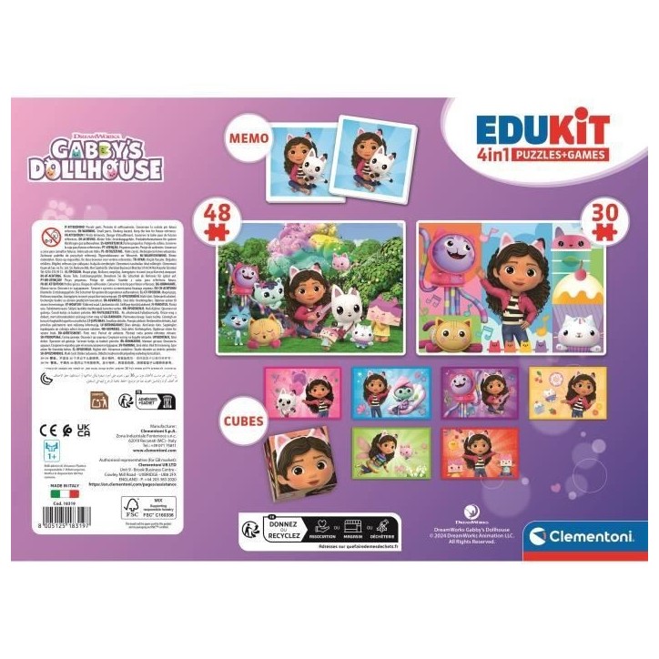 Edukit 4 en 1 Gabby et la maison magique CLEMENTONI