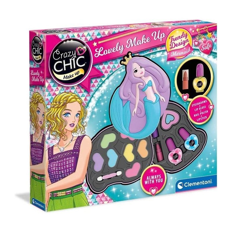 Clementoni - Crazy Chic - Palette de maquillage Sirene - 2 palettes de Clementoni - Crazy Chic - Palette de maquillage Sirene - 2 palettes de