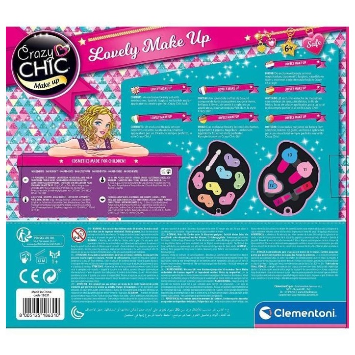 Clementoni - Crazy Chic - Palette de maquillage Sirene - 2 palettes de fards a paupieres Clementoni - Crazy Chic - Palette de maquillage Sirene - 2 palettes de fards a paupieres