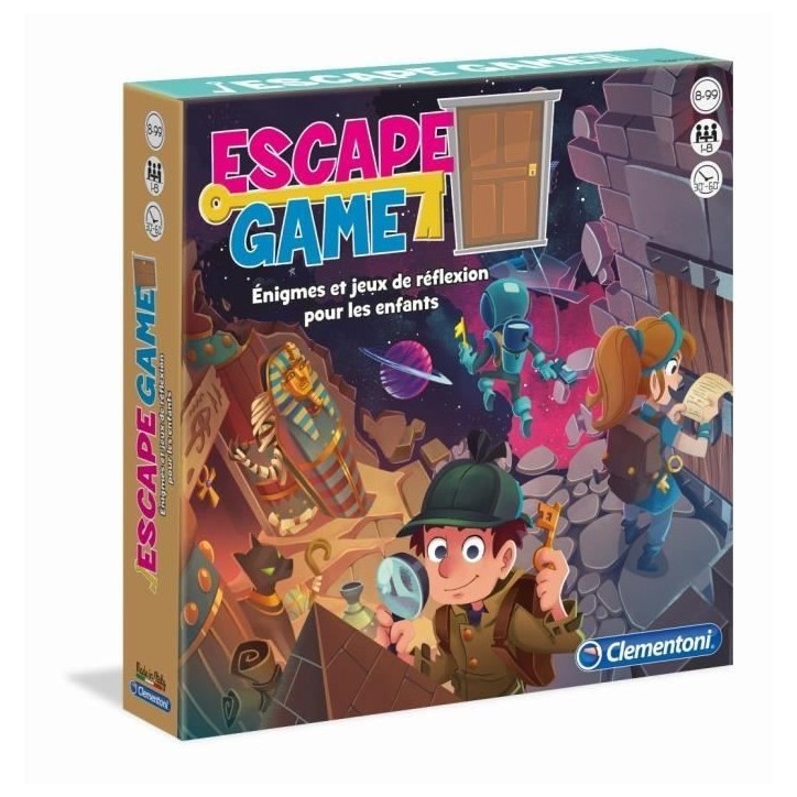 Clementoni - Escape Game - 3 pieces : Pharaon, Espace, Château - 1 a 8 joueurs Clementoni - Escape Game - 3 pieces : Pharaon, Espace, Château - 1 a 8 joueurs