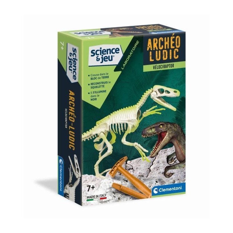 Clementoni - Science & Jeu - Archéo Ludic - Vélociraptor