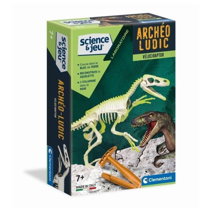 Clementoni - Science & Jeu - Archéo Ludic - Vélociraptor Clementoni - Science & Jeu - Archéo Ludic - Vélociraptor