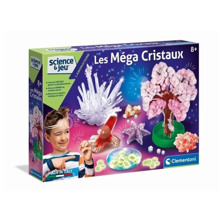 Clementoni - Science & Jeu - Les méga cristaux - Création de cristaux - Fabriqué en Italie Clementoni - Science & Jeu - Les méga cristaux - Création de cristaux - Fabriqué en Italie