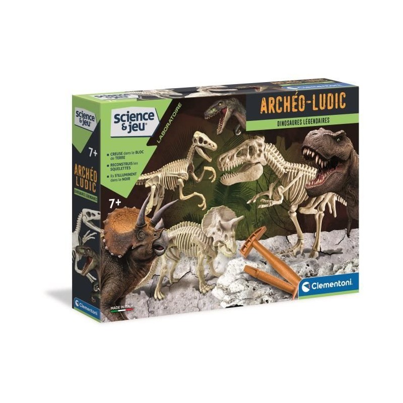 Clementoni - Science & Jeu - Archéo Ludic - Jeu de paléontologie - D Clementoni - Science & Jeu - Archéo Ludic - Jeu de paléontologie - D