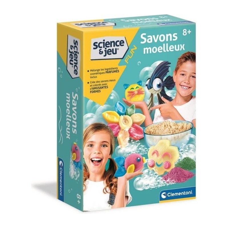 Clementoni - Jeu de science - Création de savons moelleux pour enfant Clementoni - Jeu de science - Création de savons moelleux pour enfant