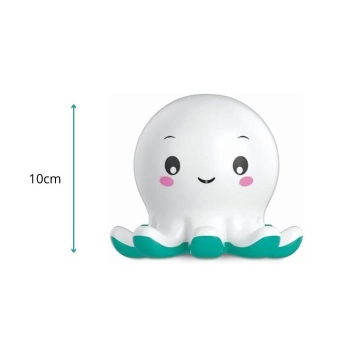 Jouet de bain interactif Baby Clementoni - Colin le poulpe lumineux et musical Jouet de bain interactif Baby Clementoni - Colin le poulpe lumineux et musical