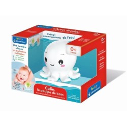 Jouet de bain interactif Baby Clementoni - Colin le poulpe lumineux et