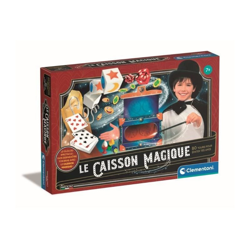 Coffret de magie - Clementoni - Le caisson magique - 80 tours - Dispar