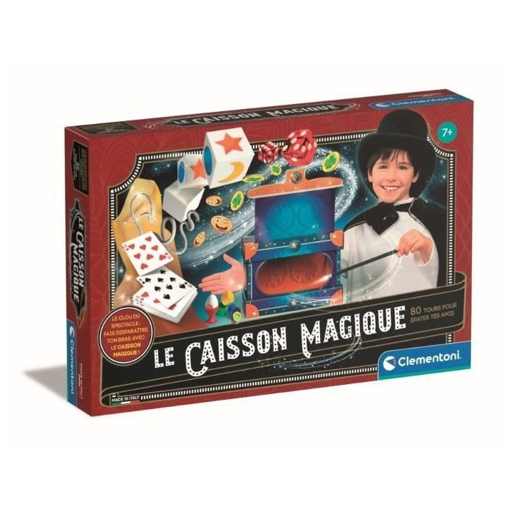 Coffret de magie - Clementoni - Le caisson magique - 80 tours - Disparition de bras Coffret de magie - Clementoni - Le caisson magique - 80 tours - Disparition de bras