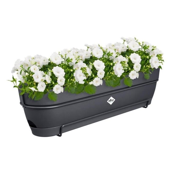 ELHO Balconniere VIBIA CAMPANA ALLIN1 Rectangulaire - 11 l - Ø 70x26x17,7cm - Plastique - Anthracite ELHO Balconniere VIBIA CAMPANA ALLIN1 Rectangulaire - 11 l - Ø 70x26x17,7cm - Plastique - Anthracite