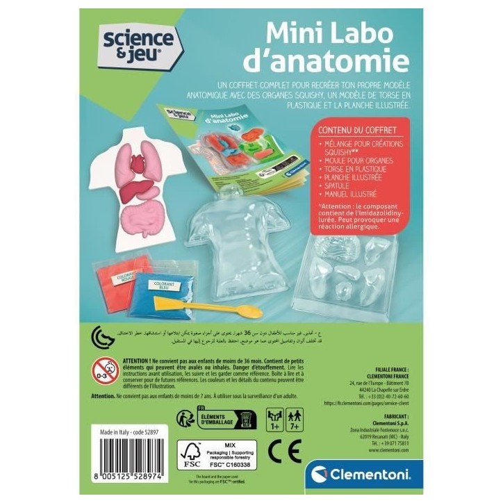 Mini Labo d'anatomie CLEMENTONI Mini Labo d'anatomie CLEMENTONI