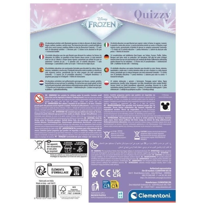 CLEMENTONI - Quizzy - La Reine des Neiges CLEMENTONI - Quizzy - La Reine des Neiges