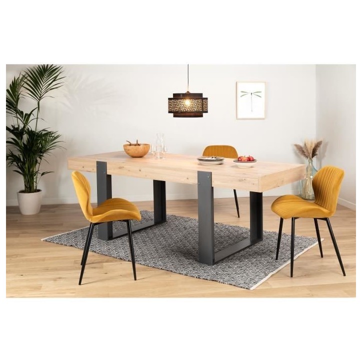 Table a manger - Rectangulaire - Panneaux de particules - Industriel - Loft - L 223,9 x P 93 x H 78,6 cm Table a manger - Rectangulaire - Panneaux de particules - Industriel - Loft - L 223,9 x P 93 x H 78,6 cm
