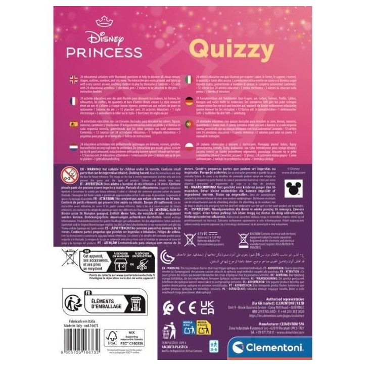 CLEMENTONI - Quizzy - Princess