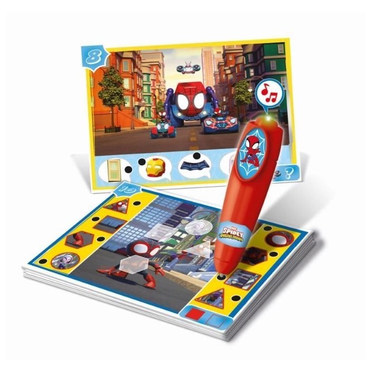 Clementoni - Quizzy - Spidey - Jeu interactif avec 200 Quizz + un stylo électronique - Dés 3 ans Clementoni - Quizzy - Spidey - Jeu interactif avec 200 Quizz + un stylo électronique - Dés 3 ans