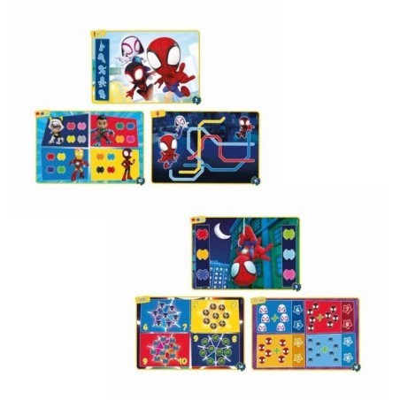 Clementoni - Pupitre Spidey - Jeu éducatif - Découvre les formes, les couleurs, les chiffres, l'espace et les dimensions - Dé