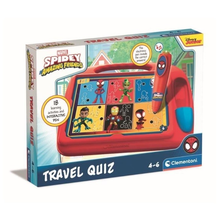 Clementoni - Pupitre Spidey - Jeu éducatif - Découvre les formes, les couleurs, les chiffres, l'espace et les dimensions - Dé Clementoni - Pupitre Spidey - Jeu éducatif - Découvre les formes, les couleurs, les chiffres, l'espace et les dimensions - Dé