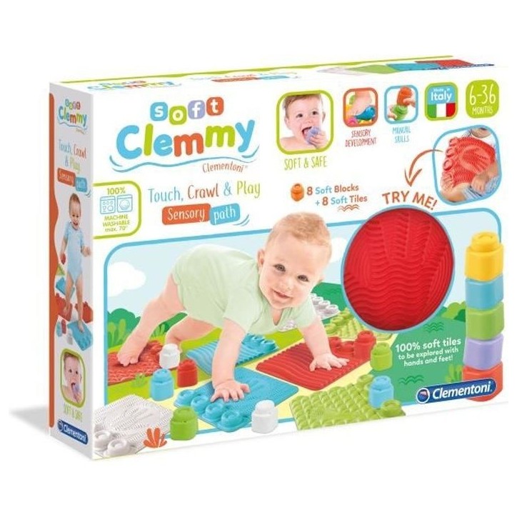 Tapis sensoriels - Clementoni - Clemmy - Rouge - Multicolore - Bébé - Mixte - 6 mois - Caoutchouc souple Tapis sensoriels - Clementoni - Clemmy - Rouge - Multicolore - Bébé - Mixte - 6 mois - Caoutchouc souple
