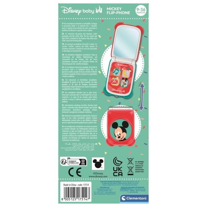 CLEMENTONI - Flip Phone - Mickey CLEMENTONI - Flip Phone - Mickey