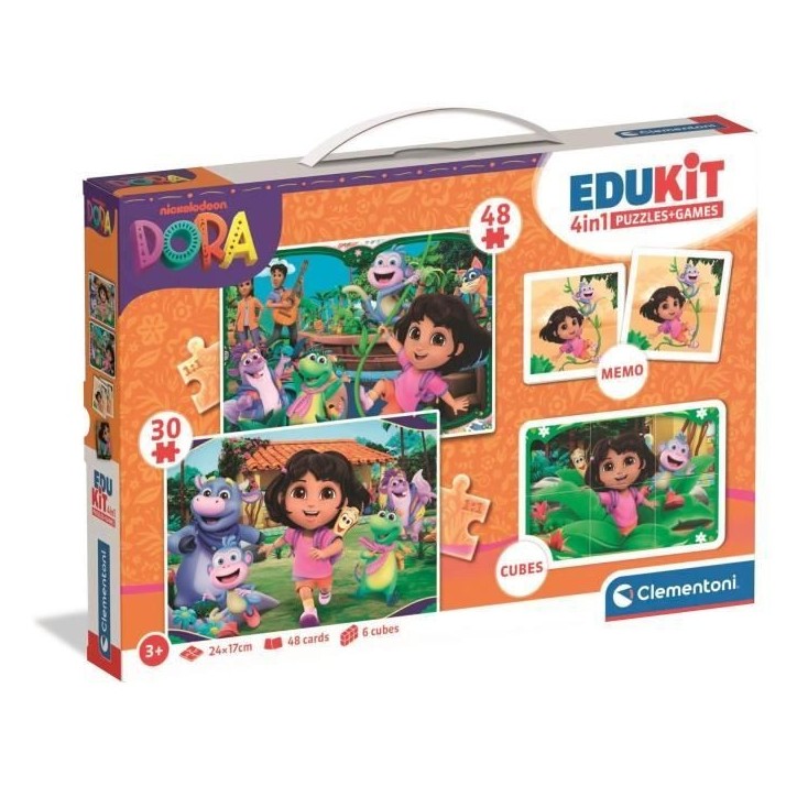 CLEMENTONI - Edukit 4 en 1 - Dora CLEMENTONI - Edukit 4 en 1 - Dora