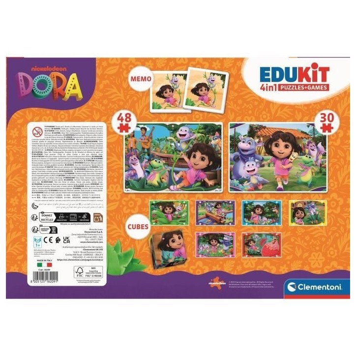 CLEMENTONI - Edukit 4 en 1 - Dora CLEMENTONI - Edukit 4 en 1 - Dora