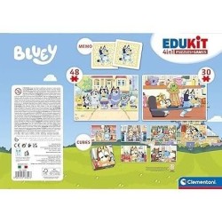 Clementoni - Edukit - Bluey - Coffret apprentissage 4 en 1 - 2 puzzles