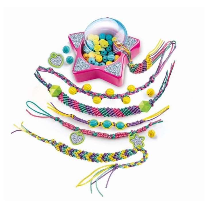 Clementoni Crazy Chic - Coffret création de bracelets de l'amitié - Perles et fils - Des 7ans