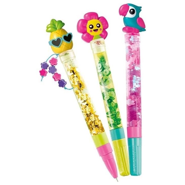 Clementoni - Créer tes stylos - Mini atelier des Stylos - Theme tropical - 3 a créer - Des 6ans Clementoni - Créer tes stylos - Mini atelier des Stylos - Theme tropical - 3 a créer - Des 6ans