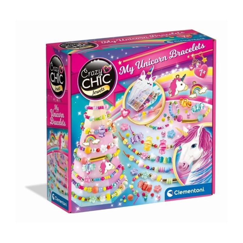Clementoni - Crazy Chic - Coffret créatif Licorne - Créer tes bracel Clementoni - Crazy Chic - Coffret créatif Licorne - Créer tes bracel