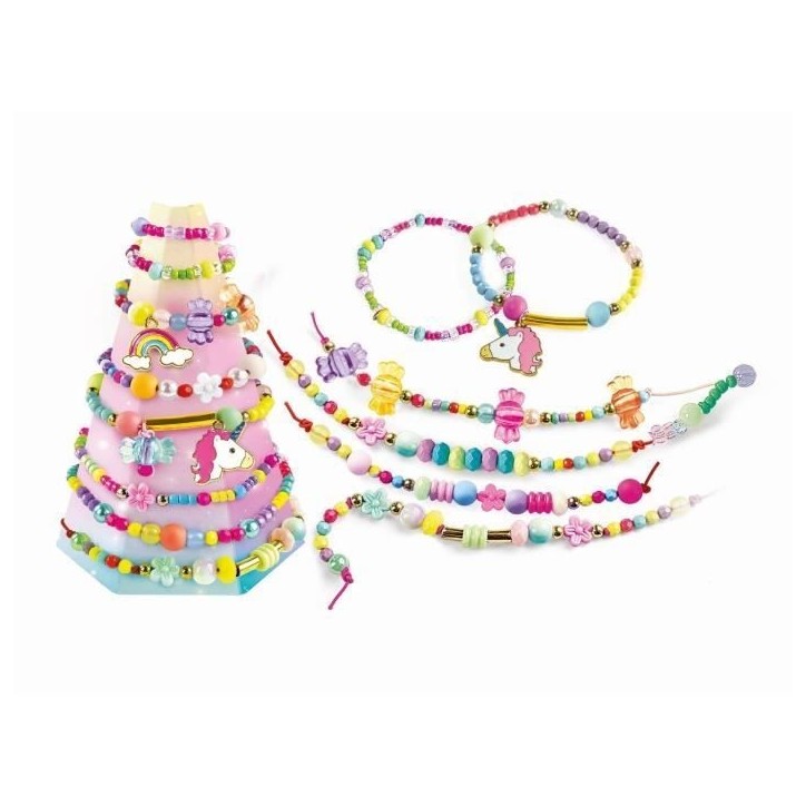 Clementoni - Crazy Chic - Coffret créatif Licorne - Créer tes bracelets en perles colorés avec charms et pompoms - Dés 7ans Clementoni - Crazy Chic - Coffret créatif Licorne - Créer tes bracelets en perles colorés avec charms et pompoms - Dés 7ans