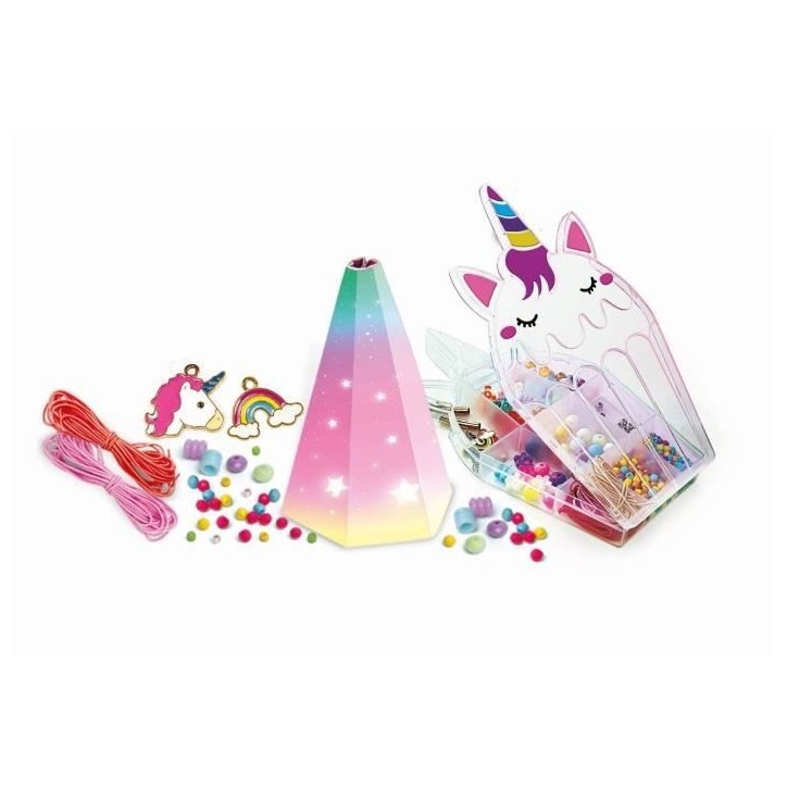 Clementoni - Crazy Chic - Coffret créatif Licorne - Créer tes bracelets en perles colorés avec charms et pompoms - Dés 7ans Clementoni - Crazy Chic - Coffret créatif Licorne - Créer tes bracelets en perles colorés avec charms et pompoms - Dés 7ans