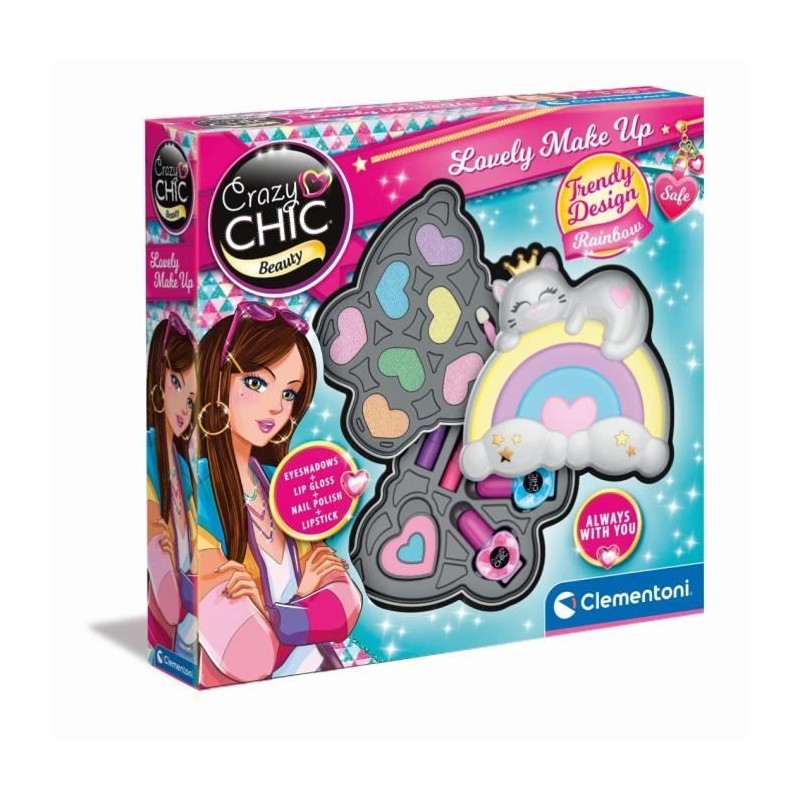 Clementoni - Coffret Maquillage Arc-en-ciel - 2 palettes fards a paupi Clementoni - Coffret Maquillage Arc-en-ciel - 2 palettes fards a paupi