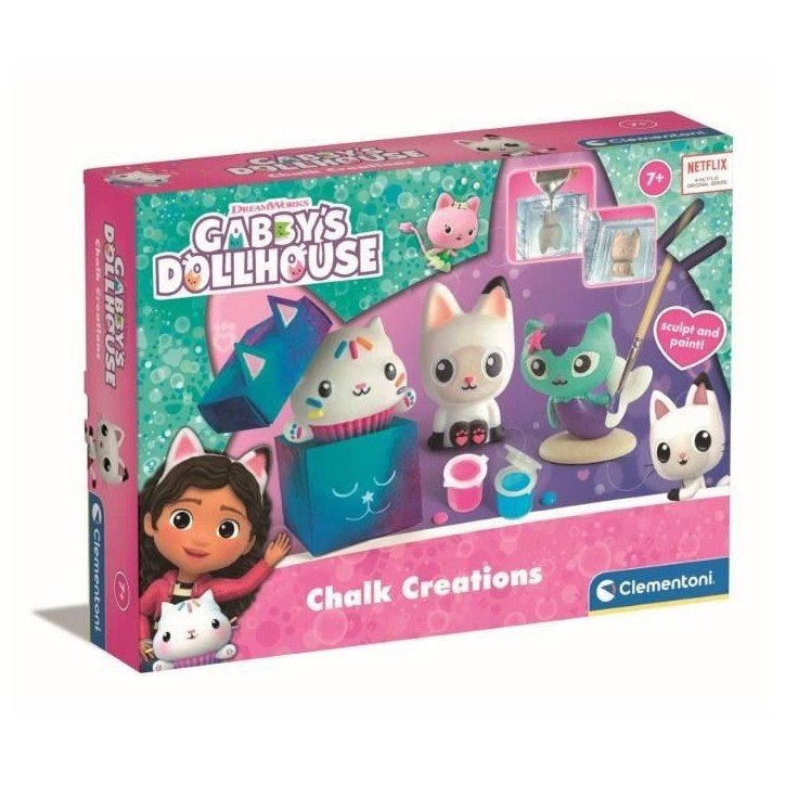Clementoni - Créations en plâtre Gabby et la Maison Magique - Coffret multi-activités (sculpture, peintures...) - Des 7 ans Clementoni - Créations en plâtre Gabby et la Maison Magique - Coffret multi-activités (sculpture, peintures...) - Des 7 ans