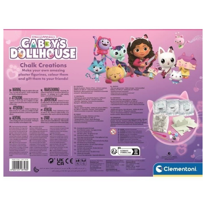 Clementoni - Créations en plâtre Gabby et la Maison Magique - Coffret multi-activités (sculpture, peintures...) - Des 7 ans Clementoni - Créations en plâtre Gabby et la Maison Magique - Coffret multi-activités (sculpture, peintures...) - Des 7 ans