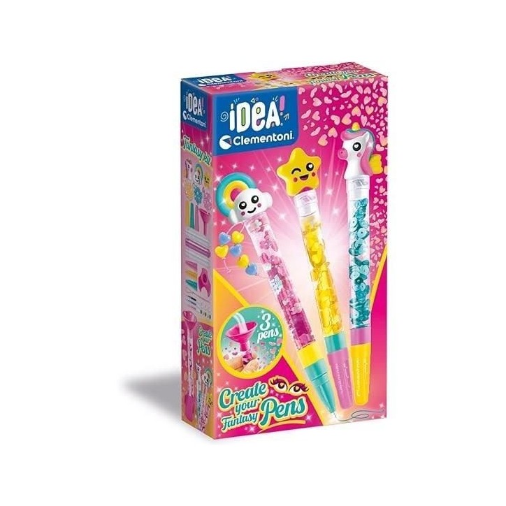 Clementoni - Créer tes stylos - Mini atelier des Stylos - Theme Fantaisie - 3 a créer - Des 6ans Clementoni - Créer tes stylos - Mini atelier des Stylos - Theme Fantaisie - 3 a créer - Des 6ans