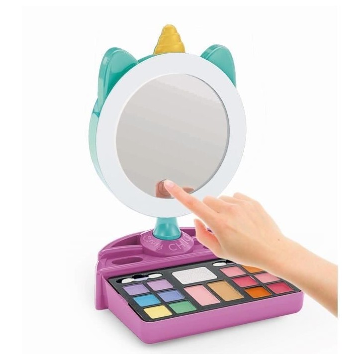 CLEMENTONI - Miroir de maquillage licorne - Anneau lumineux - Maquillage et accesoires cheveux et ongles - Des 7ans CLEMENTONI - Miroir de maquillage licorne - Anneau lumineux - Maquillage et accesoires cheveux et ongles - Des 7ans