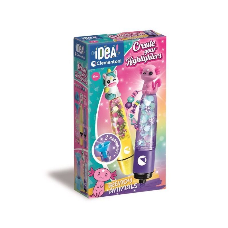CLEMENTONI - Crée tes fluos - Trendy Animals CLEMENTONI - Crée tes fluos - Trendy Animals