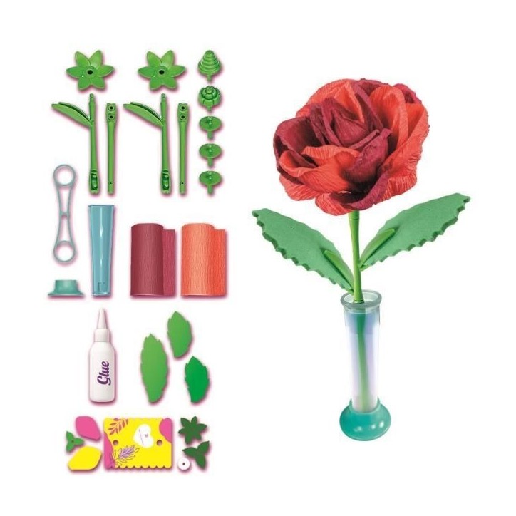 CLEMENTONI - Crée tes fleurs - Rose CLEMENTONI - Crée tes fleurs - Rose
