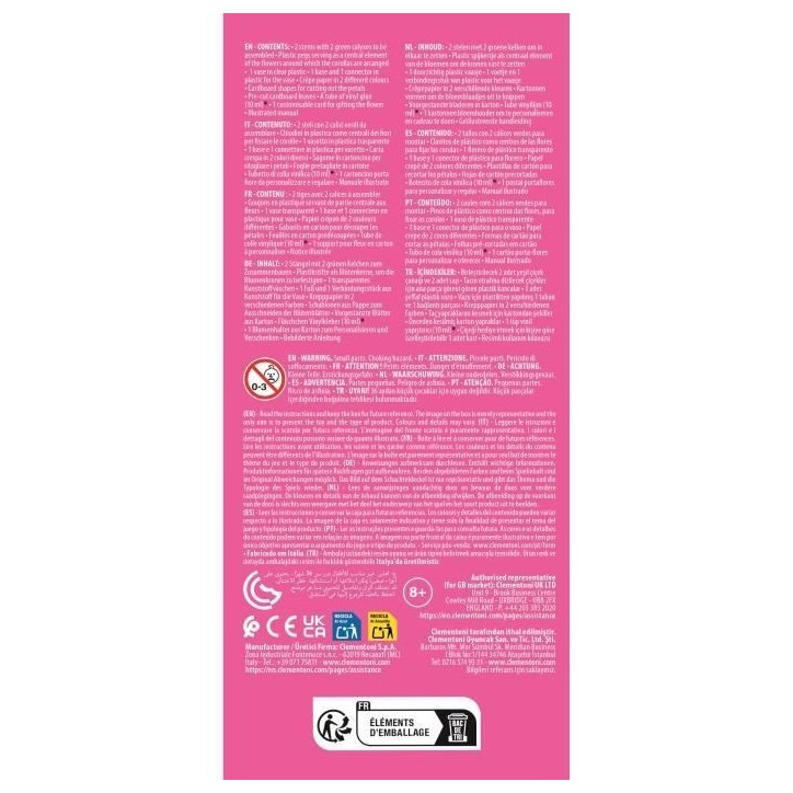 CLEMENTONI - Crée tes fleurs - Rose CLEMENTONI - Crée tes fleurs - Rose
