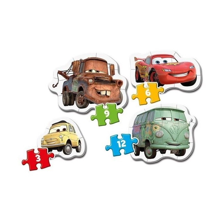 CLEMENTONI - My First Puzzles - Cars - Puzzle évolutif 3-6-9-12 pieces - Mixte - A partir de 2 ans CLEMENTONI - My First Puzzles - Cars - Puzzle évolutif 3-6-9-12 pieces - Mixte - A partir de 2 ans