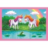 CLEMENTONI - Puzzle 4 en 1 - A Day with Unicorns