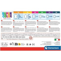 CLEMENTONI - Puzzle 4 en 1 - A Day with Unicorns