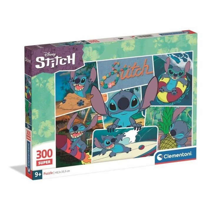 Puzzle Stitch 300 pieces Super, Pour enfants a partir de 3 ans, Theme dessins animés, CLEMENTONI Puzzle Stitch 300 pieces Super, Pour enfants a partir de 3 ans, Theme dessins animés, CLEMENTONI