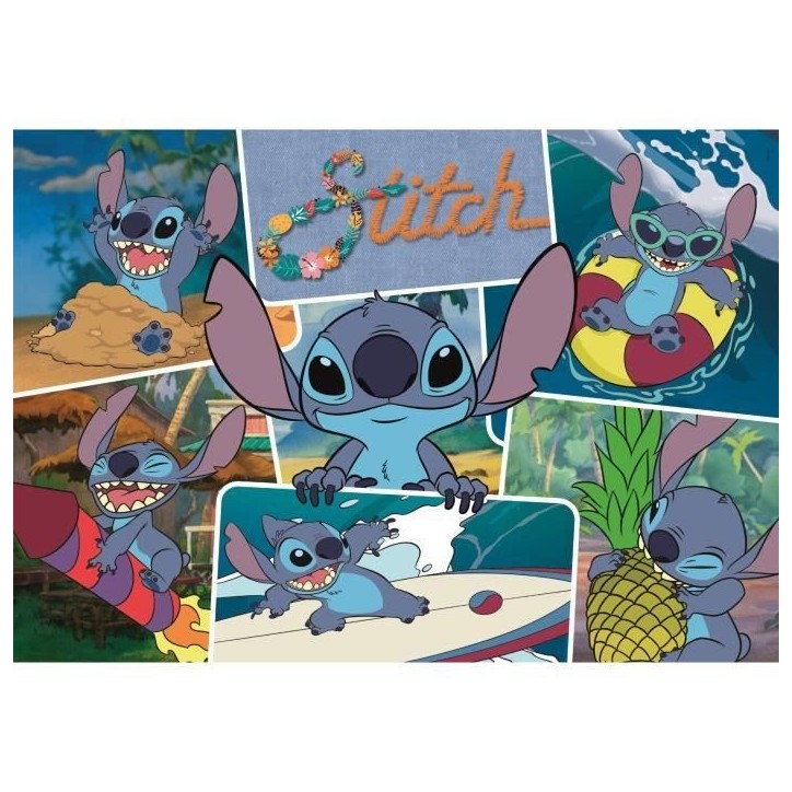 Puzzle Stitch 300 pieces Super, Pour enfants a partir de 3 ans, Theme dessins animés, CLEMENTONI Puzzle Stitch 300 pieces Super, Pour enfants a partir de 3 ans, Theme dessins animés, CLEMENTONI