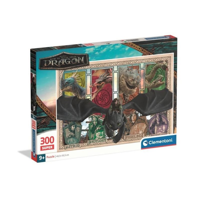 CLEMENTONI - 300 pieces Super - How to Train your Dragon