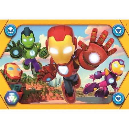 CLEMENTONI - 104 pieces Maxi - Iron Man and his awesome friends