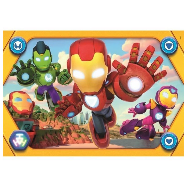 CLEMENTONI - 104 pieces Maxi - Iron Man and his awesome friends CLEMENTONI - 104 pieces Maxi - Iron Man and his awesome friends